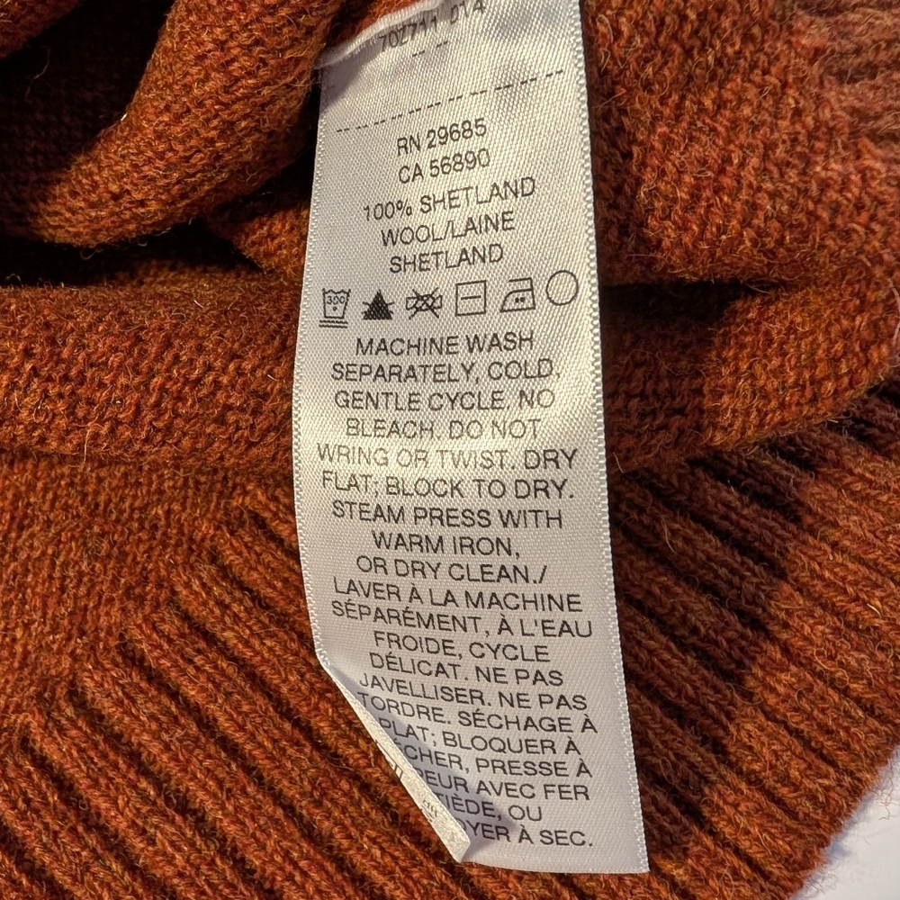 Pendleton Shetland Wool Rust Orange Crewneck Swea… - image 6